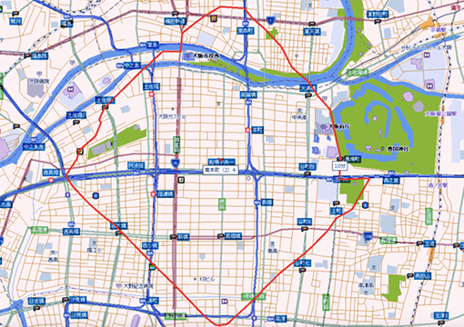 自転車商圏の把握